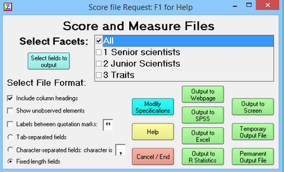 Here is an example of an Output Dialog box.